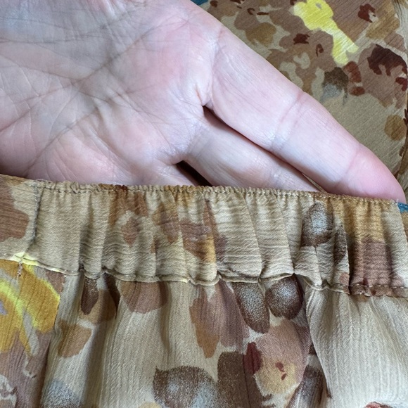 PRETTY NEUTRAL FLORAL  PRINT FULLY LINED SKIRT   SPRING PLUS:   2X         #7 - Picture 5 of 6